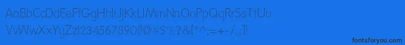 Czcionka NationalFirstFontDotted – czarne czcionki na niebieskim tle