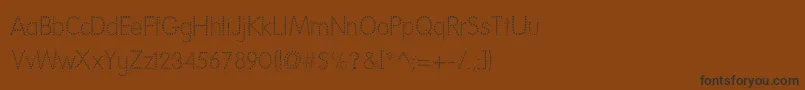NationalFirstFontDotted-Schriftart – Schwarze Schriften auf braunem Hintergrund