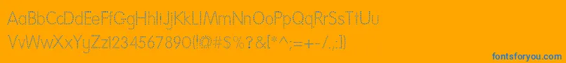 NationalFirstFontDotted Font – Blue Fonts on Orange Background