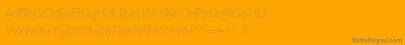 Weitere Informationen zur NationalFirstFontDotted-Schriftart NationalFirstFontDotted-Schriftart – Graue Schriften auf orangefarbenem Hintergrund