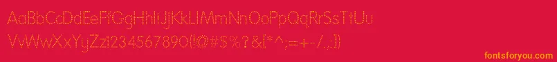 NationalFirstFontDotted Font – Orange Fonts on Red Background