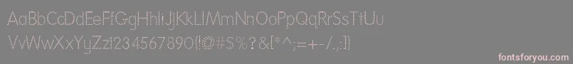 Czcionka NationalFirstFontDotted – różowe czcionki na szarym tle