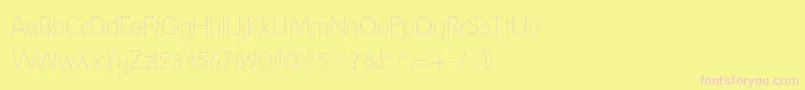 フォントNationalFirstFontDotted – ピンクのフォント、黄色の背景