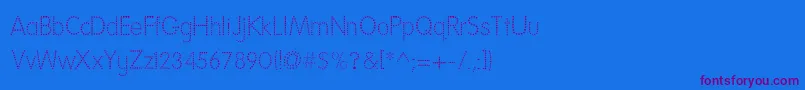 NationalFirstFontDotted-Schriftart – Violette Schriften auf blauem Hintergrund
