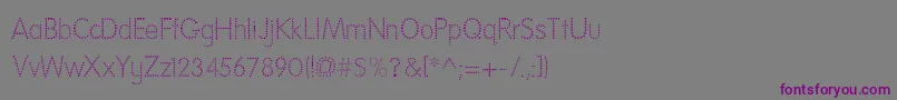 Шрифт NationalFirstFontDotted – фиолетовые шрифты на сером фоне