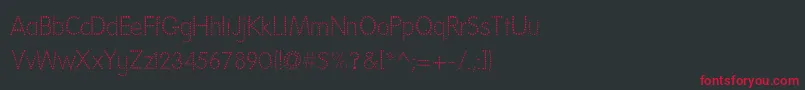 NationalFirstFontDotted Font – Red Fonts on Black Background