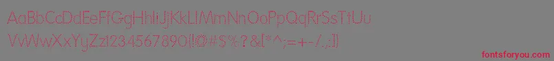 Подробнее о шрифте NationalFirstFontDotted Шрифт NationalFirstFontDotted – красные шрифты на сером фоне