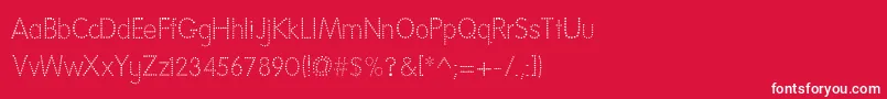 Шрифт NationalFirstFontDotted – белые шрифты на красном фоне