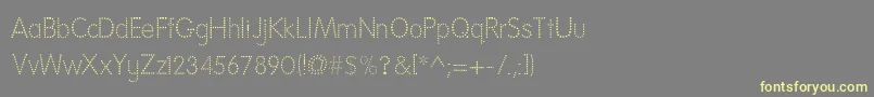 En savoir plus sur la police NationalFirstFontDotted Police NationalFirstFontDotted – polices jaunes sur fond gris