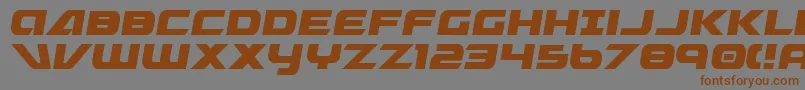 Fonte GraymalkinCondensed – fontes marrons em um fundo cinza