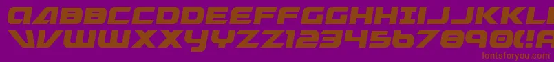 GraymalkinCondensed Font – Brown Fonts on Purple Background