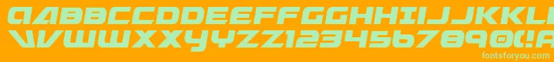 GraymalkinCondensed Font – Green Fonts on Orange Background