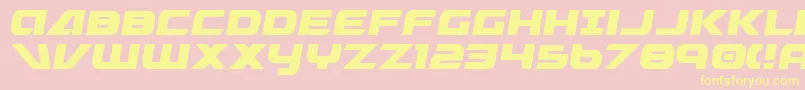 GraymalkinCondensed Font – Yellow Fonts on Pink Background