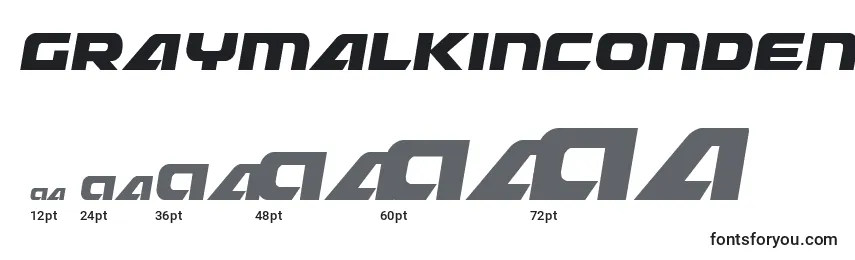 GraymalkinCondensed Font Sizes