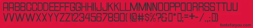 Hallandalesquare Font – Black Fonts on Red Background