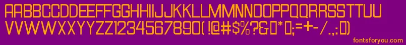 Hallandalesquare Font – Orange Fonts on Purple Background