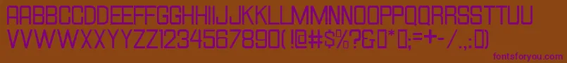Шрифт Hallandalesquare – фиолетовые шрифты на коричневом фоне