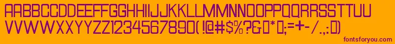 Hallandalesquare Font – Purple Fonts on Orange Background