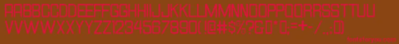 Hallandalesquare Font – Red Fonts on Brown Background