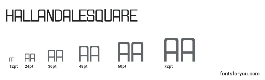 Hallandalesquare Font Sizes