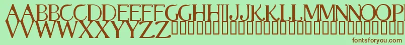 Garuda Font – Brown Fonts on Green Background