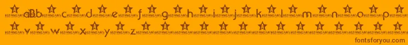 Więcej informacji o czcionce Beyondsktrial Czcionka Beyondsktrial – brązowe czcionki na pomarańczowym tle