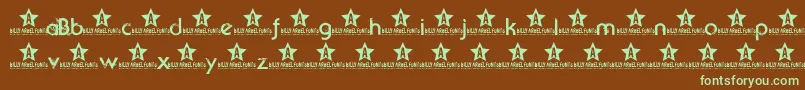 Beyondsktrial Font – Green Fonts on Brown Background