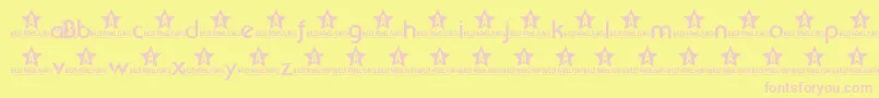 Beyondsktrial Font – Pink Fonts on Yellow Background