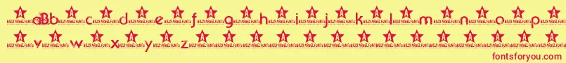 Beyondsktrial Font – Red Fonts on Yellow Background