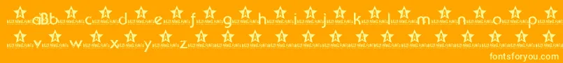Beyondsktrial Font – Yellow Fonts on Orange Background