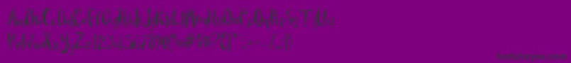 Thicket ffy Font – Black Fonts on Purple Background