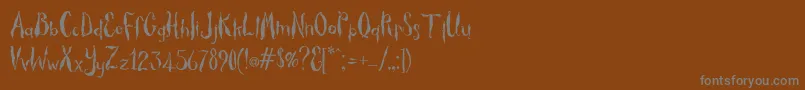 Thicket ffy Font – Gray Fonts on Brown Background