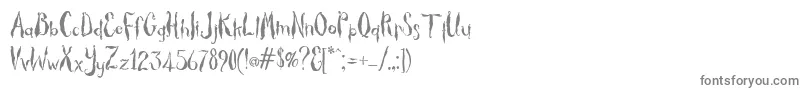 フォントThicket ffy – 白い背景に灰色の文字