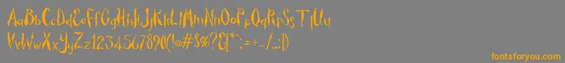 Thicket ffy Font – Orange Fonts on Gray Background