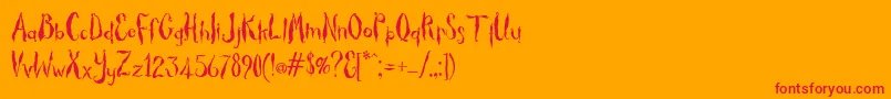 Weitere Informationen zur Thicket ffy-Schriftart Thicket ffy-Schriftart – Rote Schriften auf orangefarbenem Hintergrund