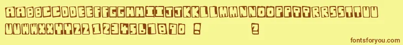 OriginalJunglist Font – Brown Fonts on Yellow Background