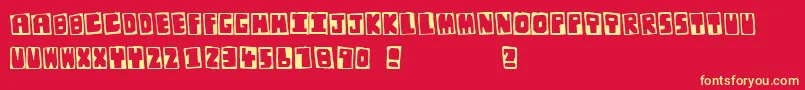 OriginalJunglist Font – Yellow Fonts on Red Background