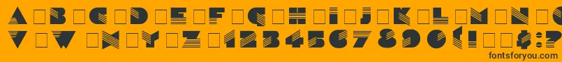 SinaloaRus-Schriftart – Schwarze Schriften auf orangefarbenem Hintergrund
