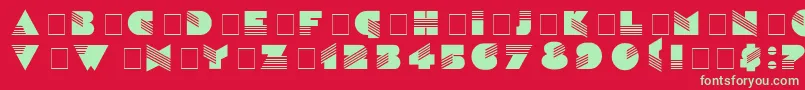 SinaloaRus Font – Green Fonts on Red Background