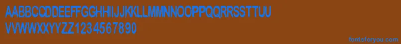 Cfmetropolis Font – Blue Fonts on Brown Background