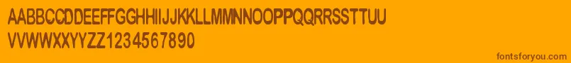 Cfmetropolis Font – Brown Fonts on Orange Background
