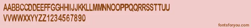 Cfmetropolis Font – Brown Fonts on Pink Background