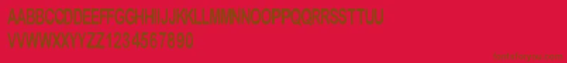 Cfmetropolis Font – Brown Fonts on Red Background