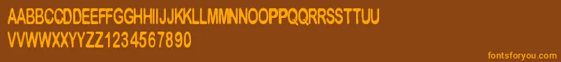 Cfmetropolis Font – Orange Fonts on Brown Background