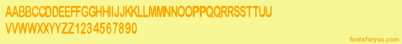 Cfmetropolis Font – Orange Fonts on Yellow Background