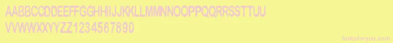 Cfmetropolis Font – Pink Fonts on Yellow Background