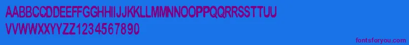 Cfmetropolis Font – Purple Fonts on Blue Background