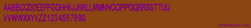 Cfmetropolis Font – Purple Fonts on Brown Background