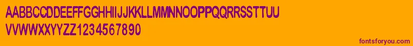 Cfmetropolis Font – Purple Fonts on Orange Background