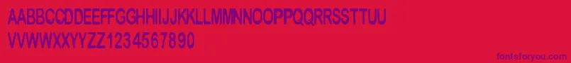 Cfmetropolis Font – Purple Fonts on Red Background